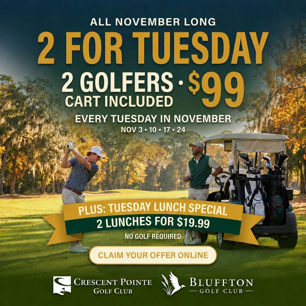 2 for Tuesday November golf promotion