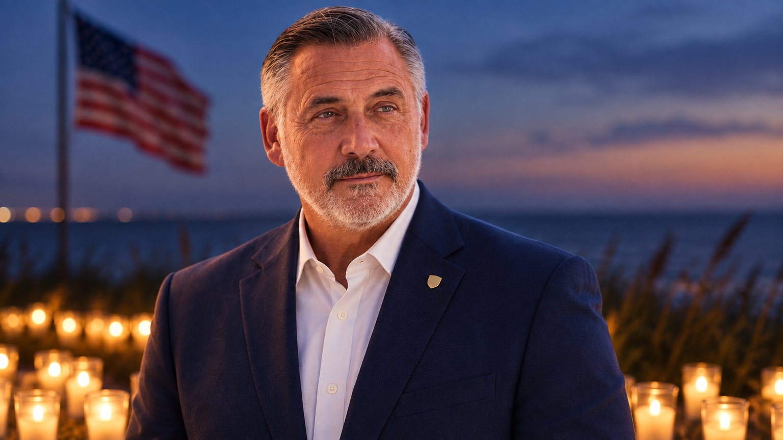 Chuck Dowd at a 9/11 commemoration ceremony on Hilton Head Island