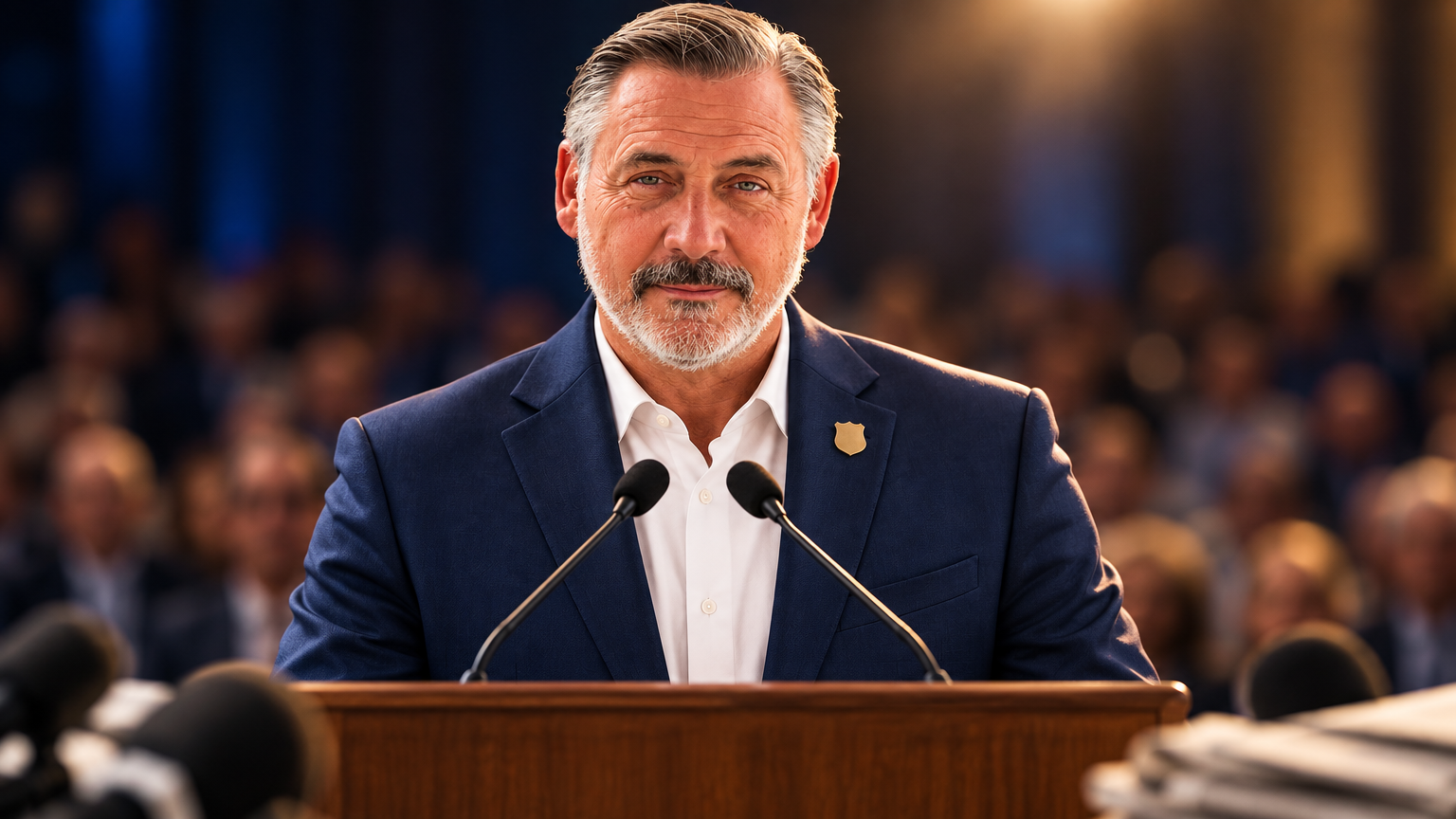 Chuck Dowd, retired NYPD Assistant Chief and candidate for Hilton Head Island Town Council Ward 5, addressing the press