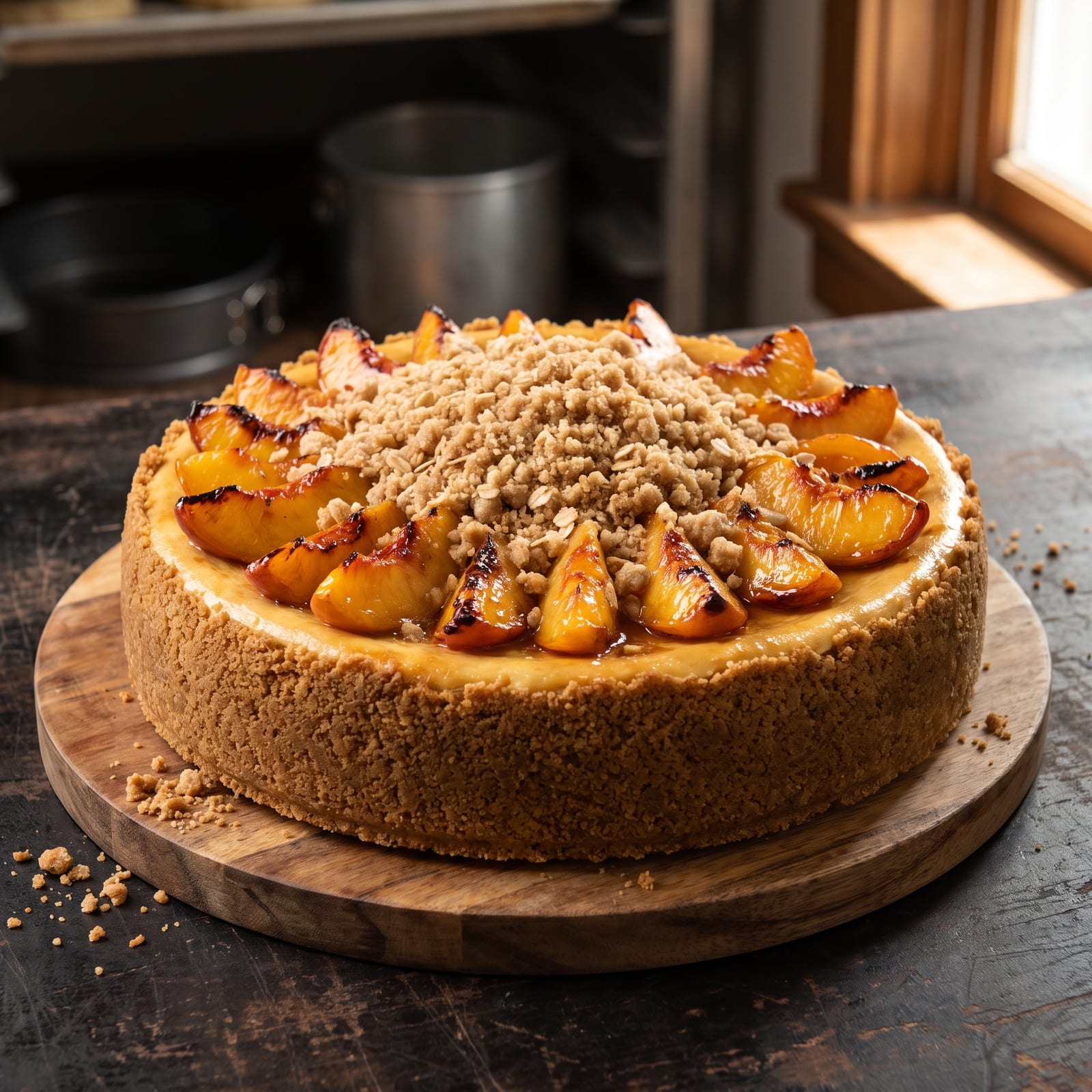 Peach Crumble Cheesecake
