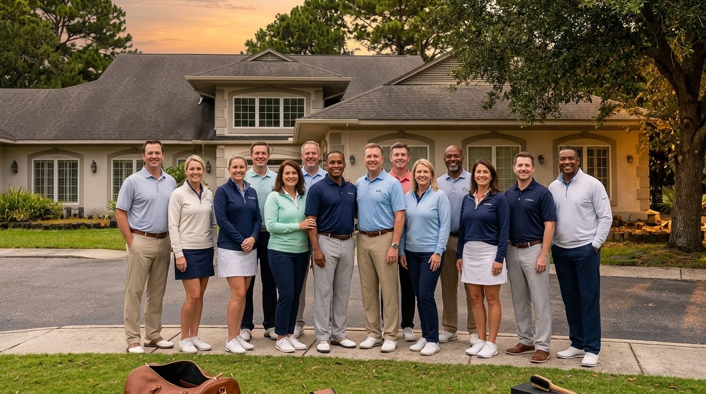 Corporate golf outing group at Bluffton Golf Club.